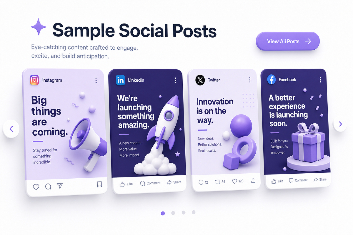 Social media posts, carousels and story templates